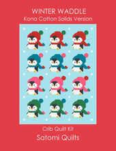 Load image into Gallery viewer, Winter Waddle - Crib Quilt Kit - Kona Cotton version