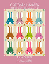 Load image into Gallery viewer, Cottontail Rabbits - Throw Quilt Kit 2 - Kona Cotton version