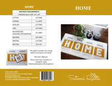 Load image into Gallery viewer, HOME _ digital quilt pattern