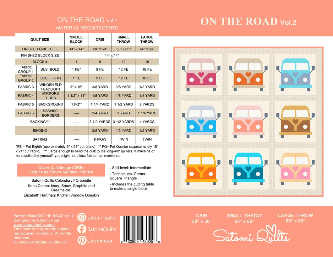 ON THE ROAD Vol.2 _ paper quilt pattern