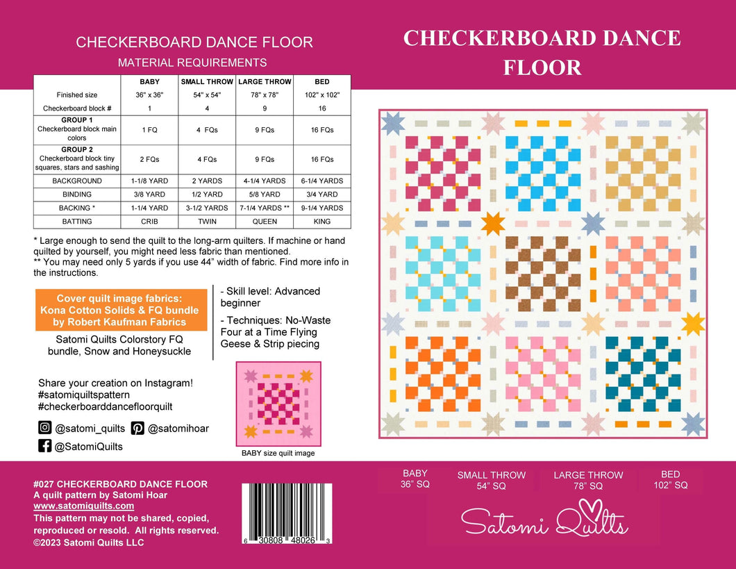 CHECKERBOARD DANCE FLOOR_ paper quilt pattern