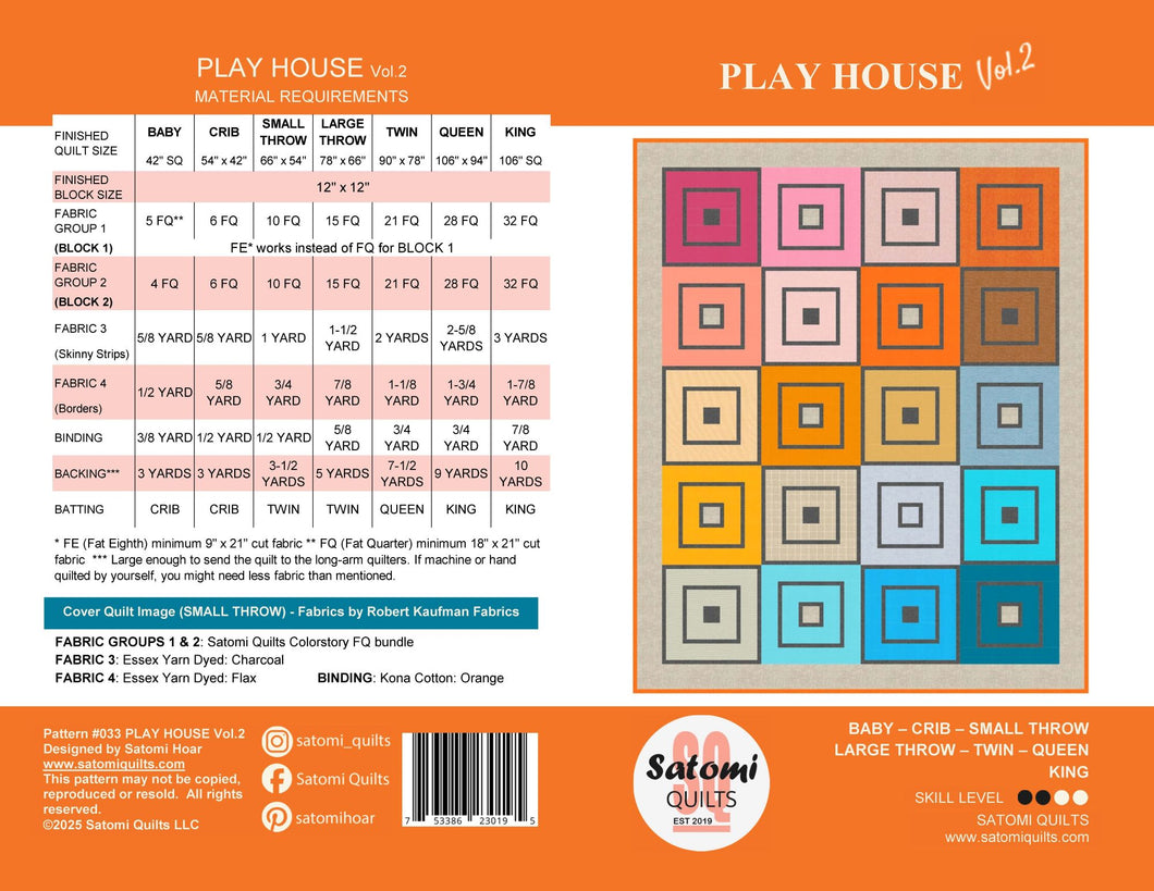PLAY HOUSE Vol.2_paper quilt pattern