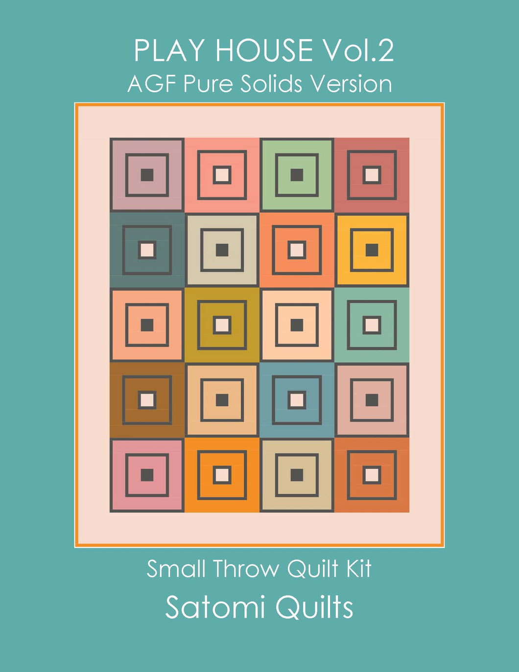 Play House Vol.2 - Small Throw Quilt Kit - AGF Pure Solids version