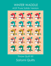 Load image into Gallery viewer, Winter Waddle - Throw Quilt Kit - AGF Pre Solids version
