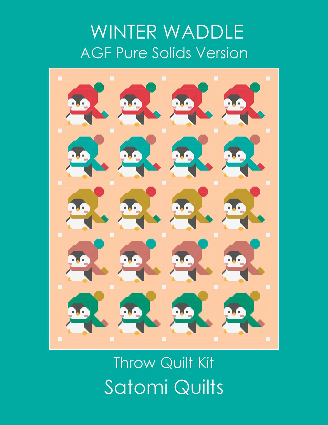 Winter Waddle - Throw Quilt Kit - AGF Pre Solids version