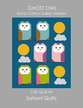 Load image into Gallery viewer, Ghost Owl - Crib Quilt Kit - Kona Cotton version
