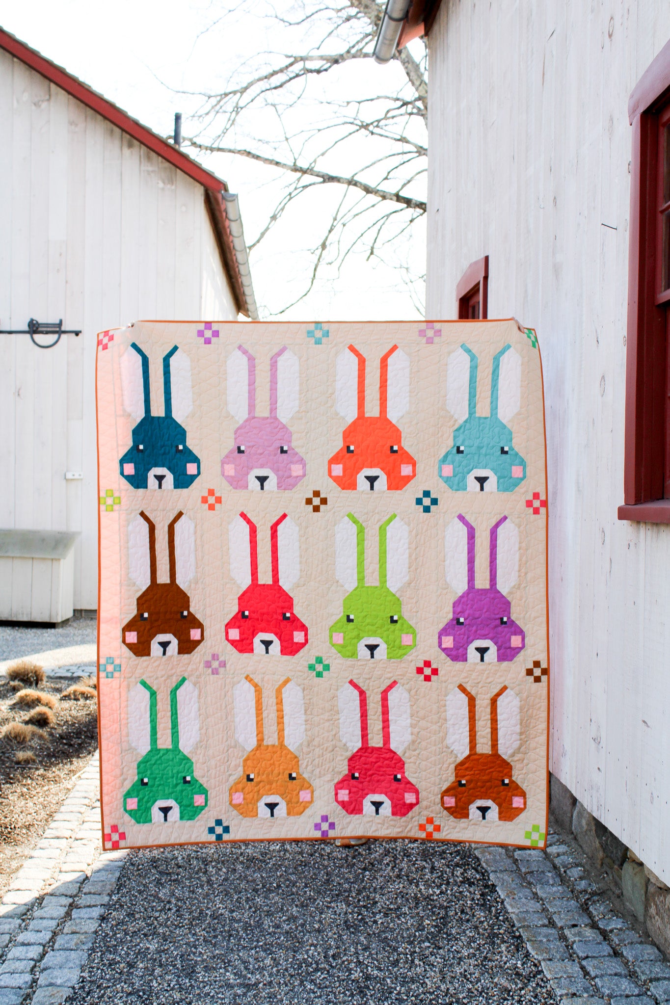 Bunny Rabbit Quilt Patterns COTTONTAIL RABBITS_ digital quilt pattern – Satomi Quilts