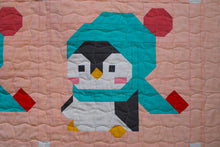 Load image into Gallery viewer, Winter Waddle - Throw Quilt Kit - AGF Pre Solids version
