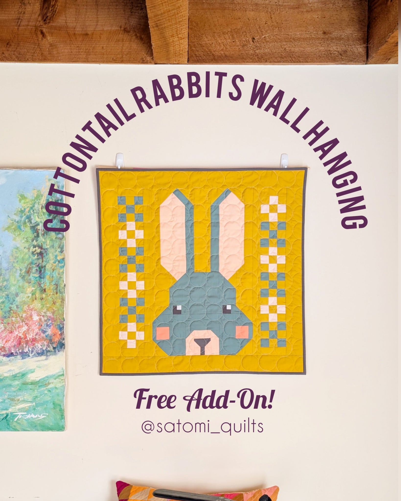 Pattern For Quilted Rabbit COTTONTAIL RABBITS_ digital quilt pattern – Satomi Quilts