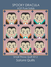 Load image into Gallery viewer, Spooky Dracula - Small Throw Quilt Kit - AGF Pure Solids 2
