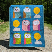 Load image into Gallery viewer, Ghost Owl - Crib Quilt Kit - Kona Cotton version

