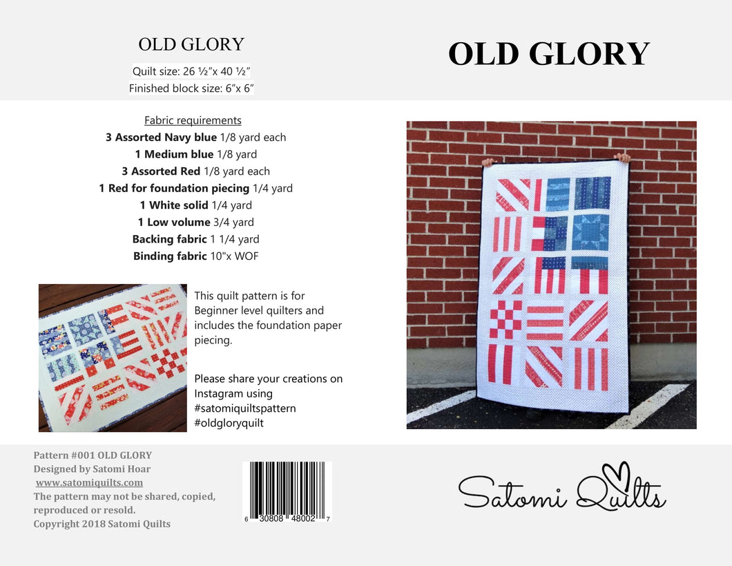 OLD GLORY _ paper quilt pattern