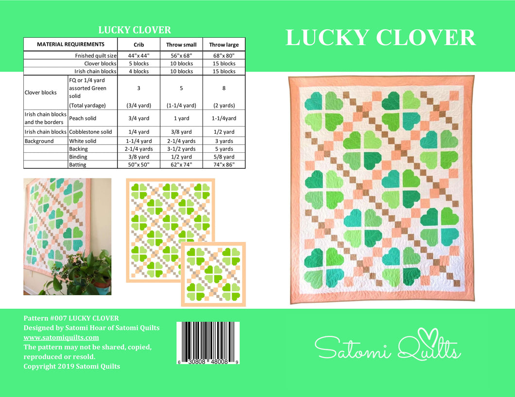 LUCKY CLOVER _ paper quilt pattern