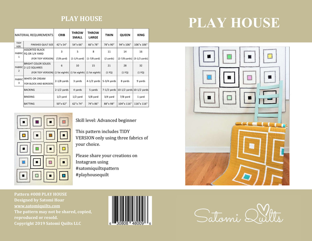 PLAY HOUSE _ paper quilt pattern