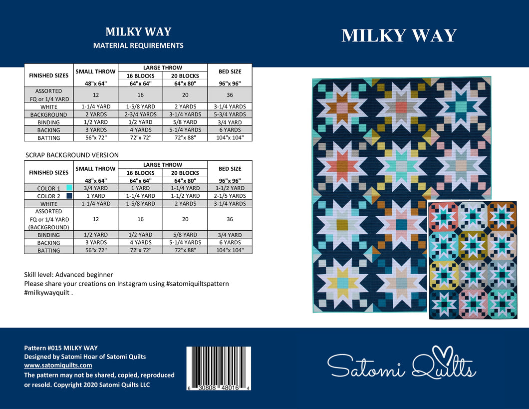 MILKY WAY _ paper quilt pattern