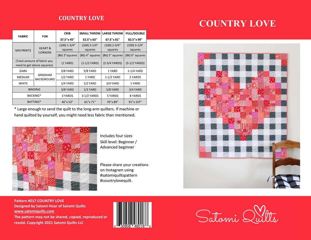 COUNTRY LOVE_paper quilt pattern