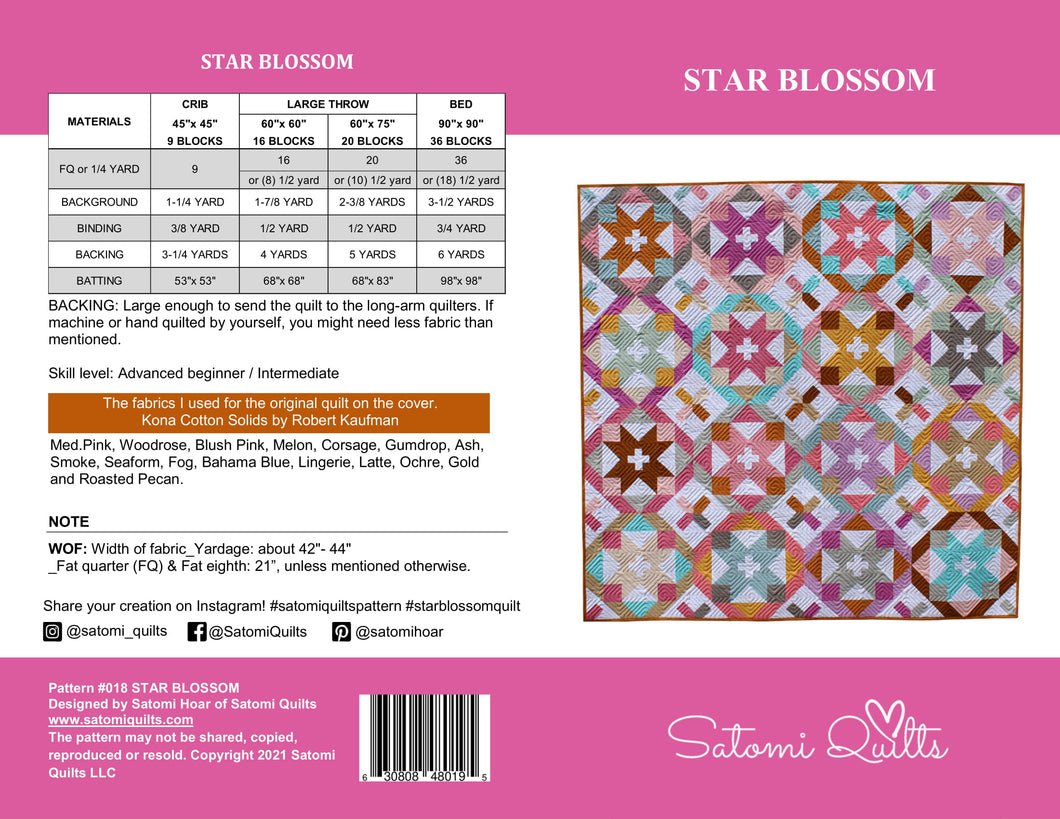 STAR BLOSSOM _ paper quilt pattern