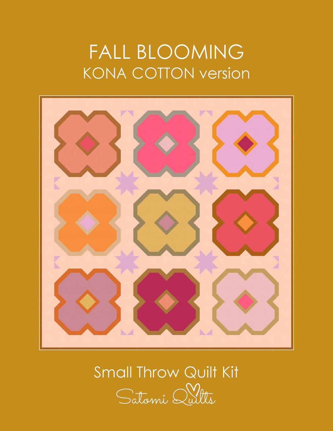 Fall Blooming (KONA COTTON) - Small Throw Quilt Kit with Binding